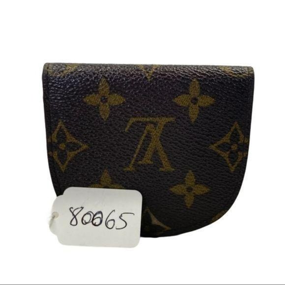 Authentic  Louis Vuitton Wallet Porte Monnaie Gousset Brown LV Vintage - Picture 2 of 11